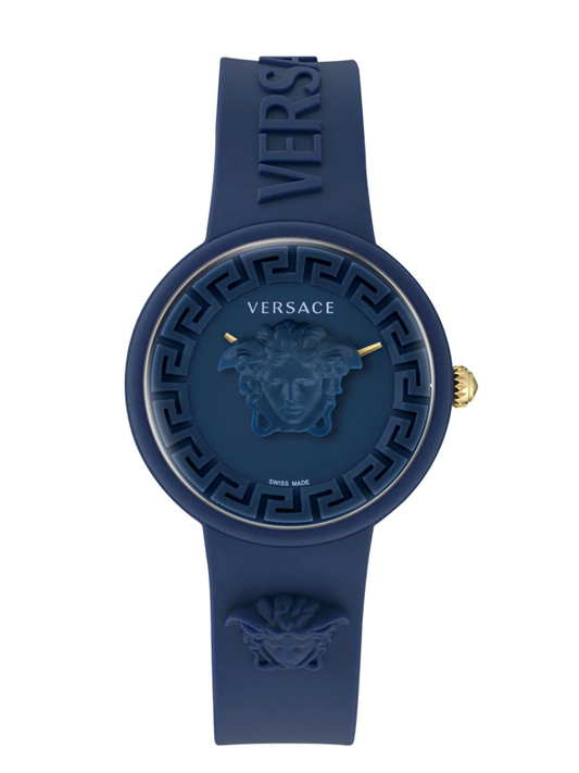 Versace Medusa Pop Watch + Blu Silicon Purse – Set Nuovo, Full Box
