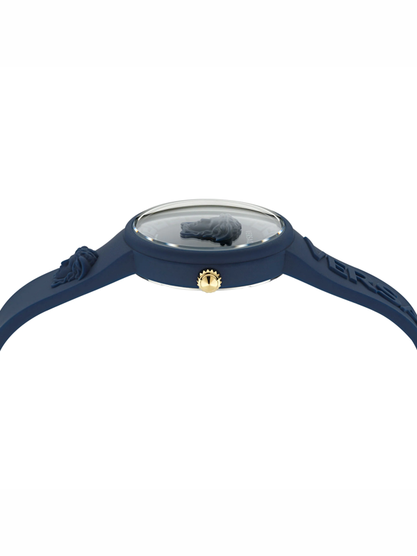 Versace Medusa Pop Watch + Blu Silicon Purse – Set Nuovo, Full Box