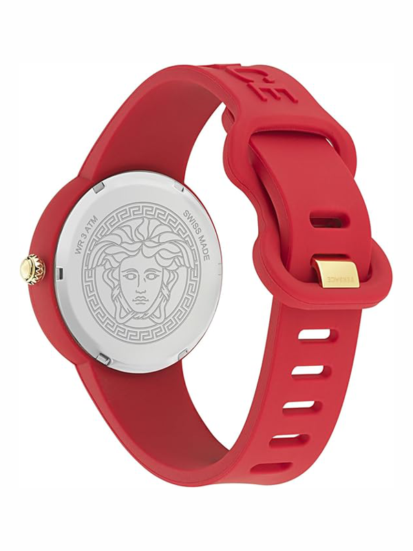 Versace Medusa Pop Watch + Rosso Silicon Purse – Set Nuovo, Full Box