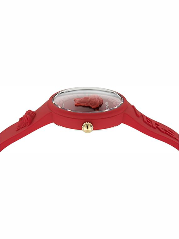 Versace Medusa Pop Watch + Rosso Silicon Purse – Set Nuovo, Full Box