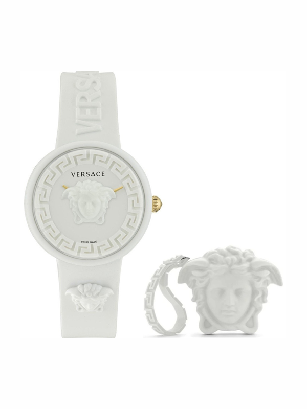 Versace Medusa Pop Watch + White Silicon Purse – Set Nuovo, Full Box