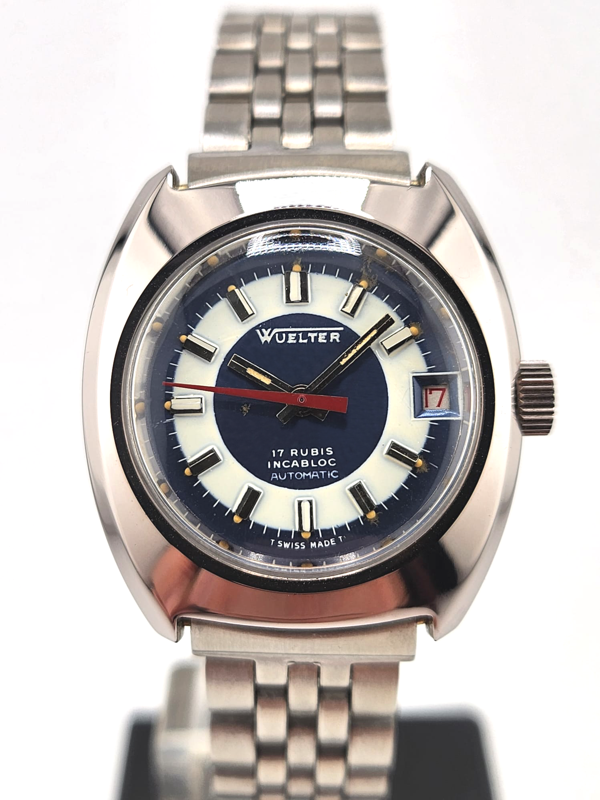 Wuelter Orologio donna automatico 1970 acciaio NUOVO NOS