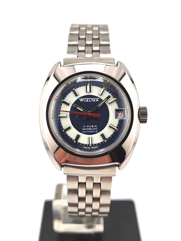 Wuelter Orologio donna automatico 1970 acciaio NUOVO NOS