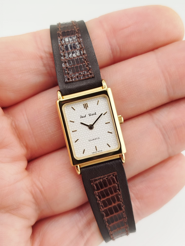 Paul Watch Tank Orologio Vintage Donna NOS Anni '80