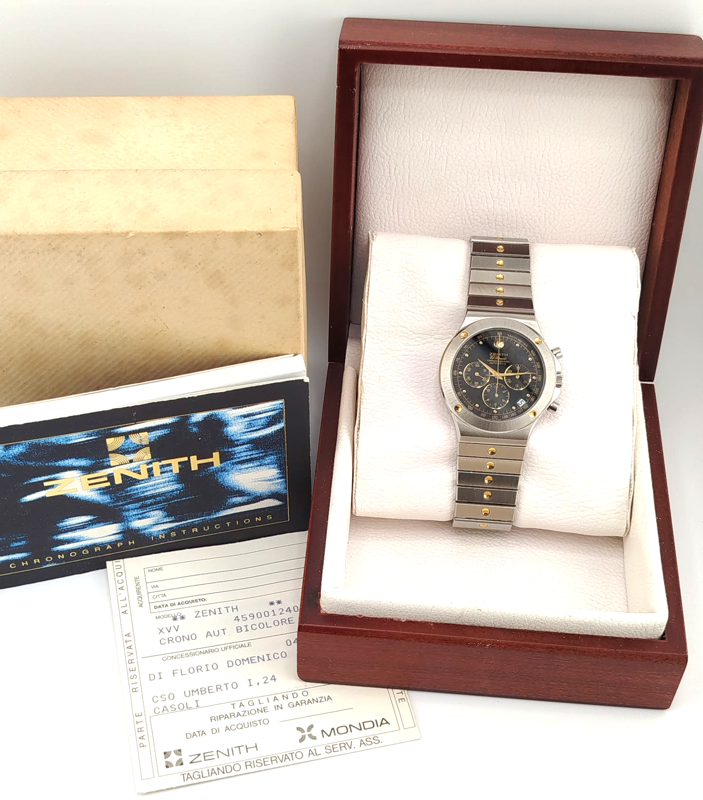 Zenith El Primero Pacific NOS Anni '90 - Cronografo Automatico Raro Full Set