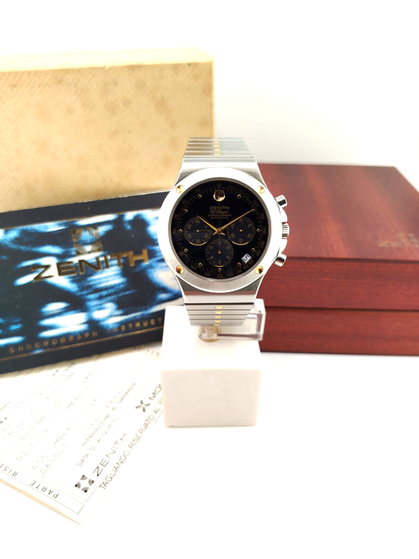 Zenith El Primero Pacific NOS Anni '90 - Cronografo Automatico Raro Full Set